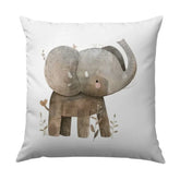 Cute Elephant Pillow, Nursery Decor Pillow, Baby Room Pillow, Animal Pillow, Kid's Room Accent Pillow, Baby Shower Gift, Watercolor Elephant - Tawshia